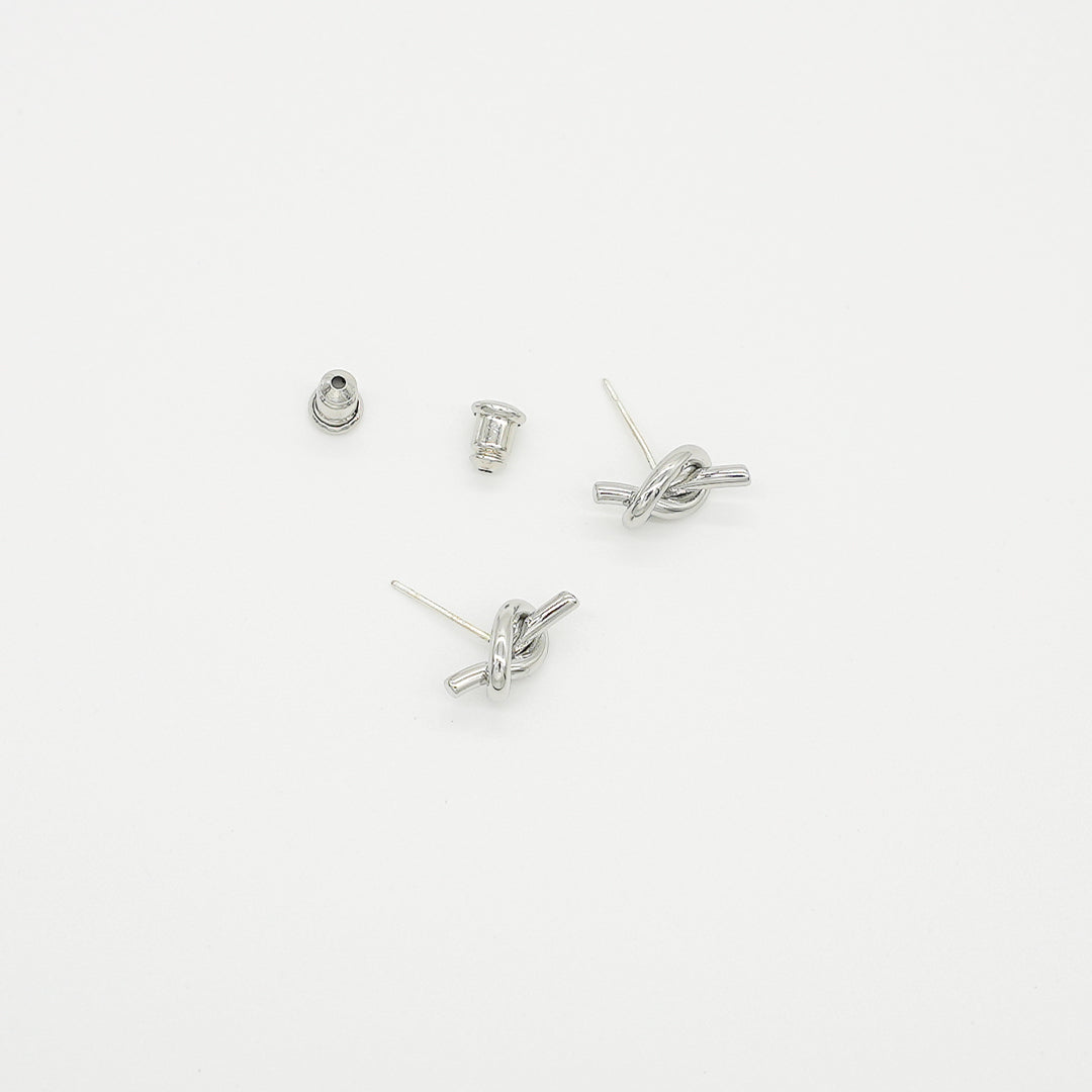 Pretzel Earrings | Silver