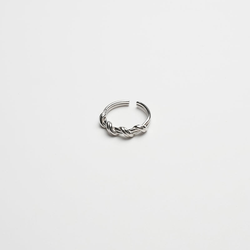 Rope Open Ring | Silver