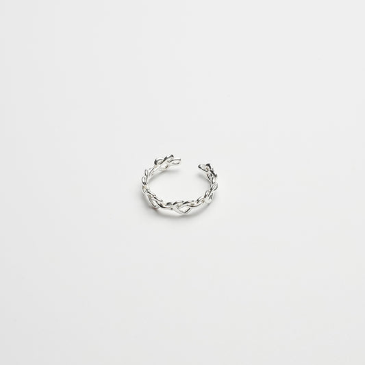 Knotted Hearts Ring | Silver