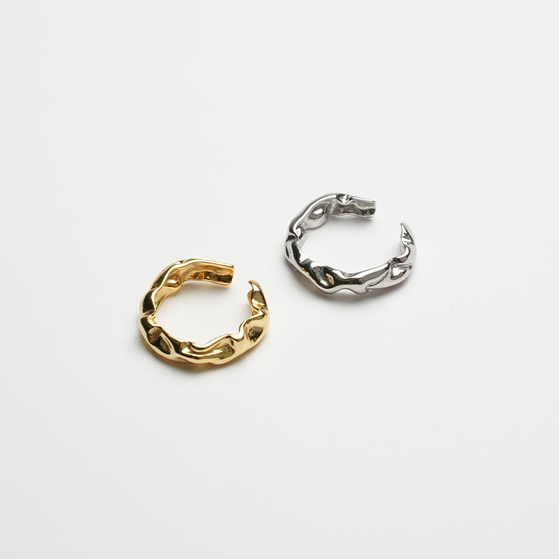 Heavy-Wavey Open Ring | Silver