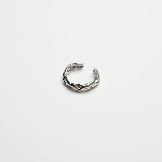 Heavy-Wavey Open Ring | Silver