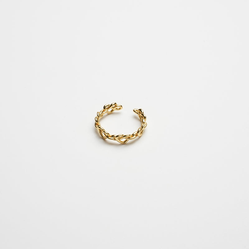 Knotted Hearts Ring | Gold