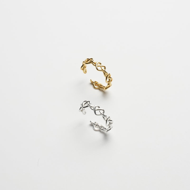 Knotted Hearts Ring | Gold