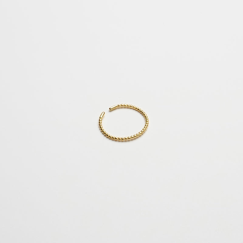 Bead Stackable Ring | Gold