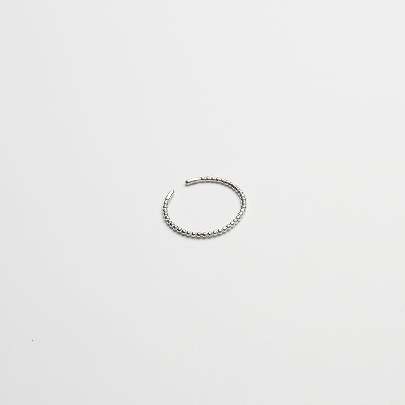 Bead Stackable Ring | Silver