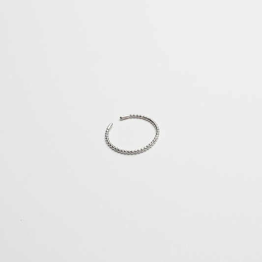 Bead Stackable Ring | Silver