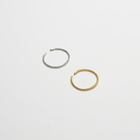 Bead Stackable Ring | Gold