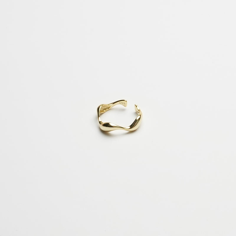 Wave Open Ring | Gold