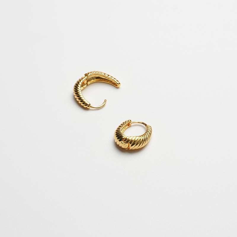 Oval Twisted Earrings | Gold