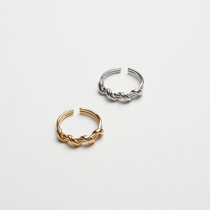 Rope Open Ring | Silver