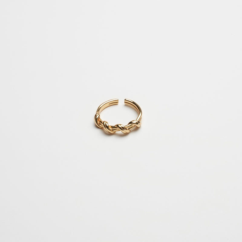 Rope Open Ring | Gold