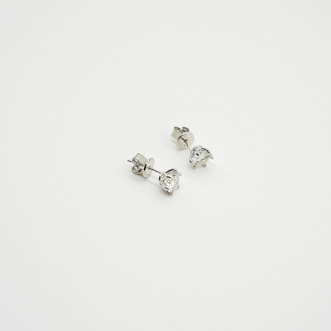 Classic Six Claws Earrings | Silver