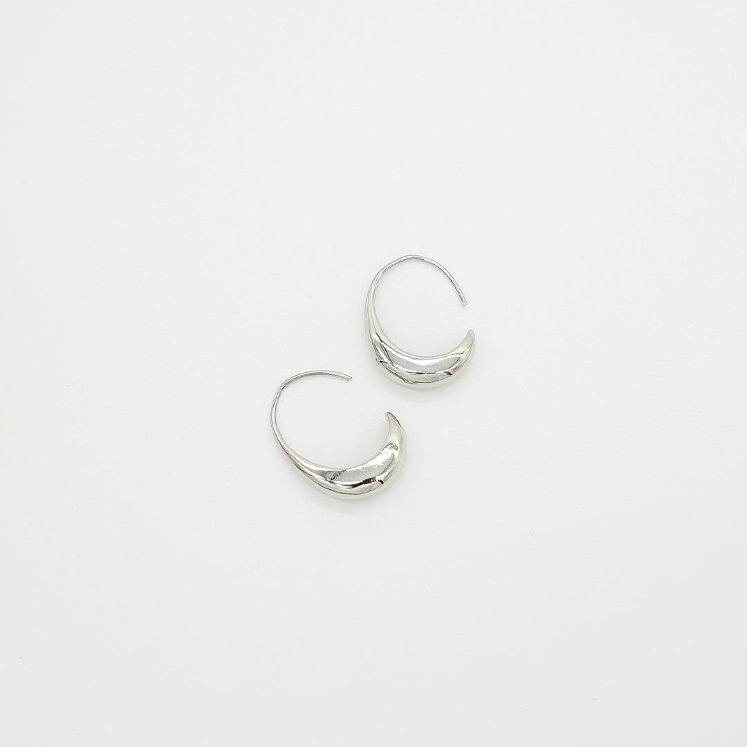 Open Oval Earrings | Silver