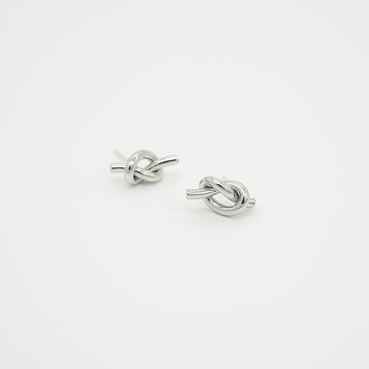 Pretzel Earrings | Silver