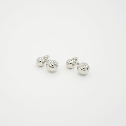 Double Sided Earrings | Silver