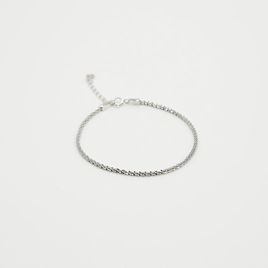 Simplicity Beaded Bracelet | Silver