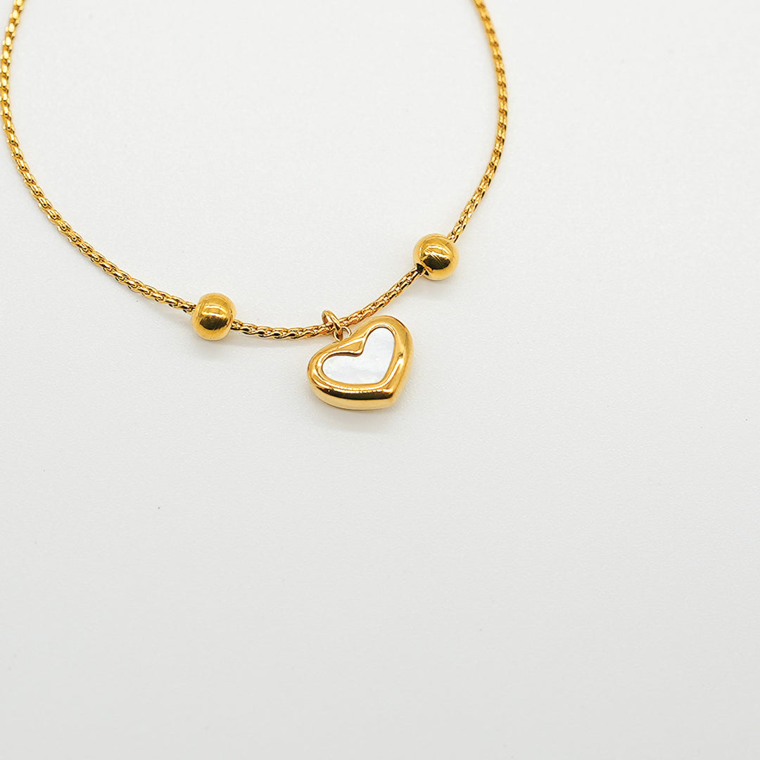 Retro Heart Bracelet | Gold