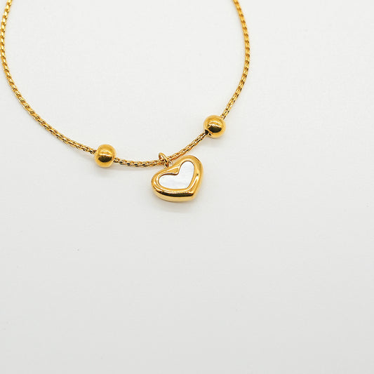 Retro Heart Bracelet | Gold